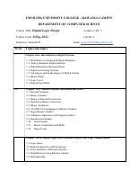 Digital Logic Design - Course Outline.pdf